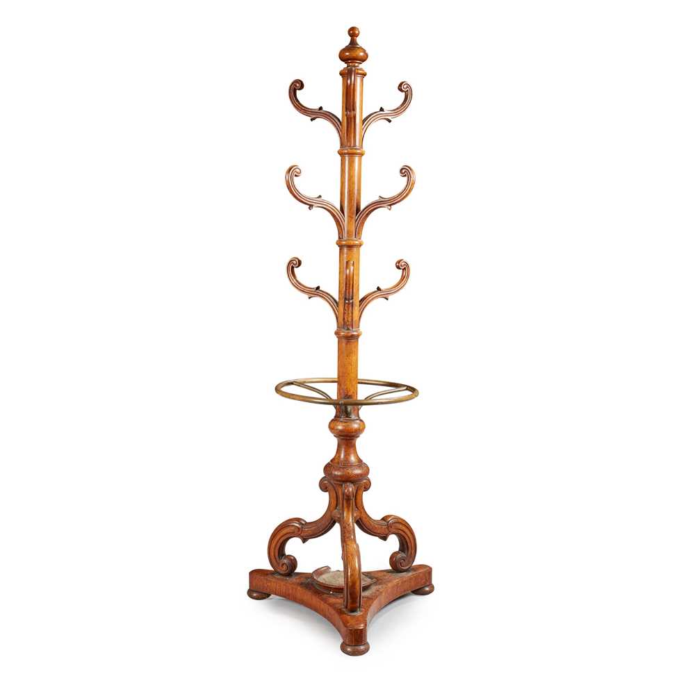 A VICTORIAN OAK COAT AND HAT STAND
MID/LATE