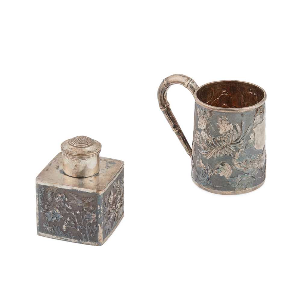TWO CHINESE EXPORT SILVER WARES
LATE