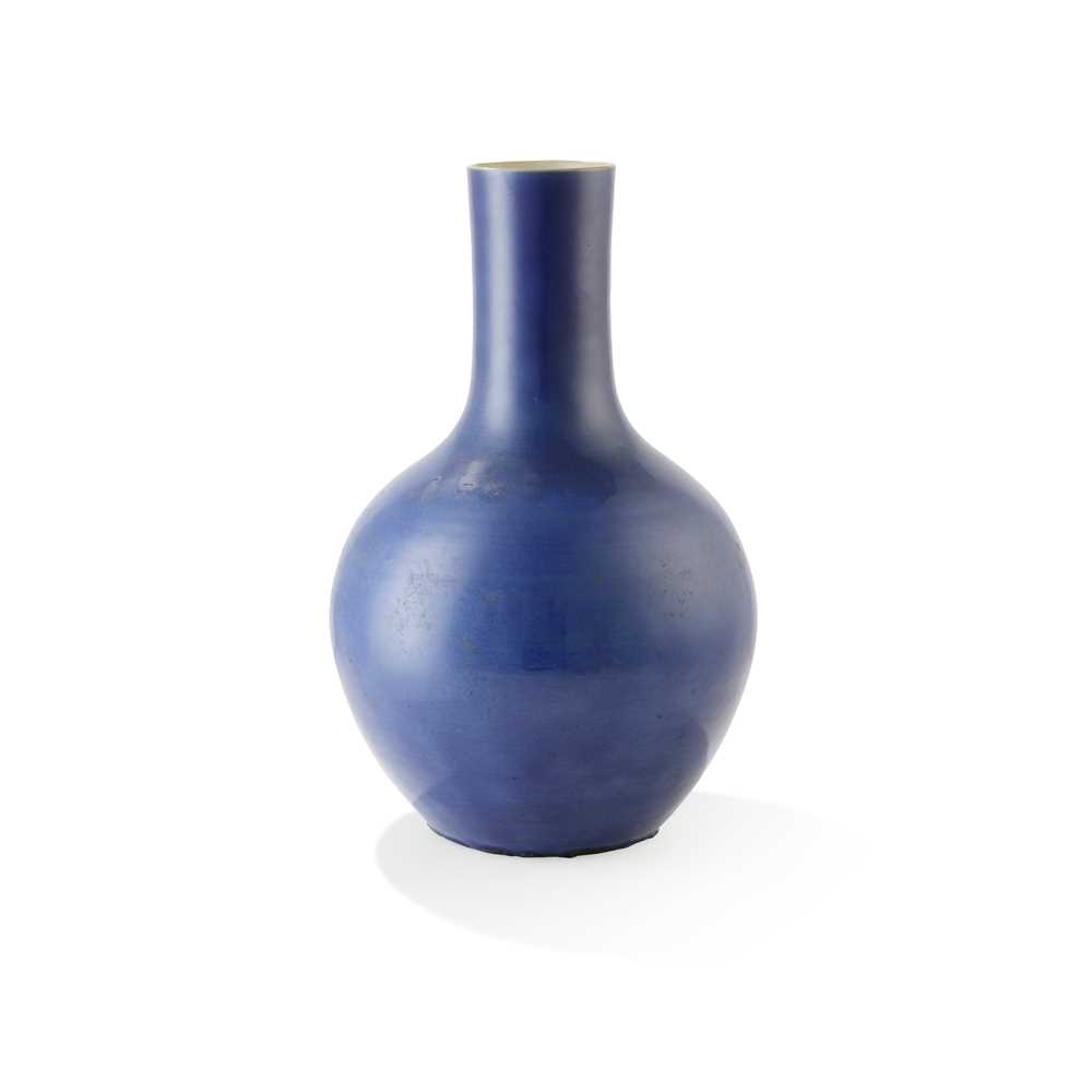 BLUE GLAZED LARGE BOTTLE VASE QING 2cd2cd