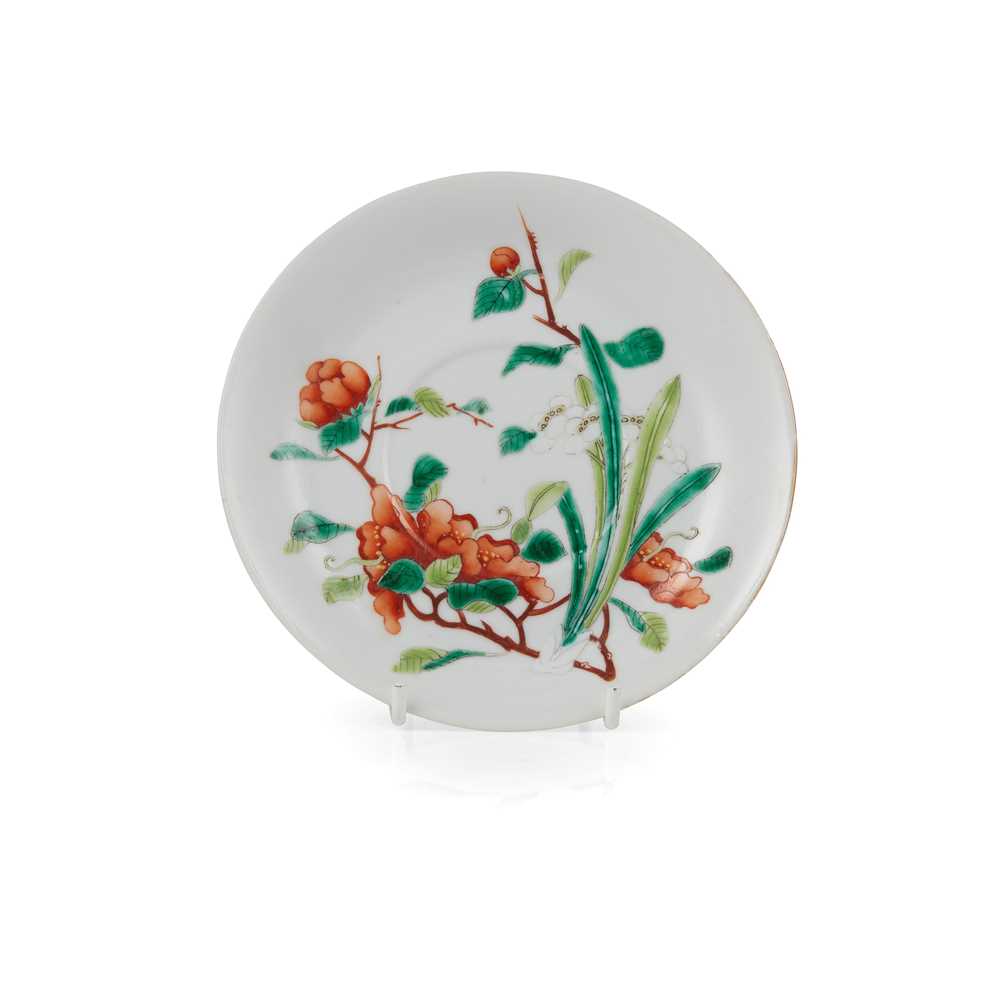 FAMILLE ROSE SAUCER
QING DYNASTY,
