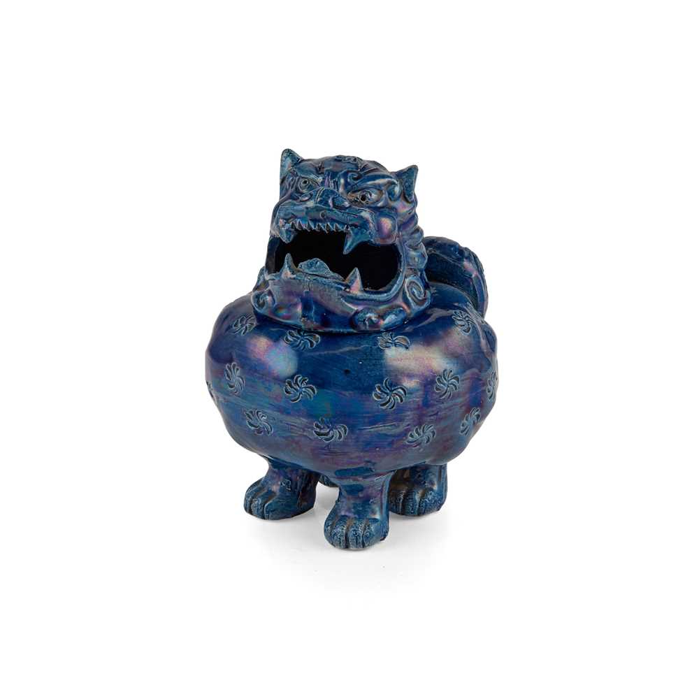 BLUE-GLAZED CENSER OF A MYTHICAL