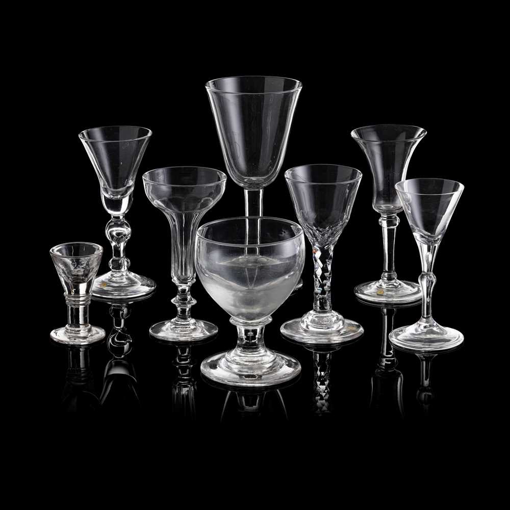 EIGHT VARIOUS GEORGIAN GLASSES LATE 2cd40e