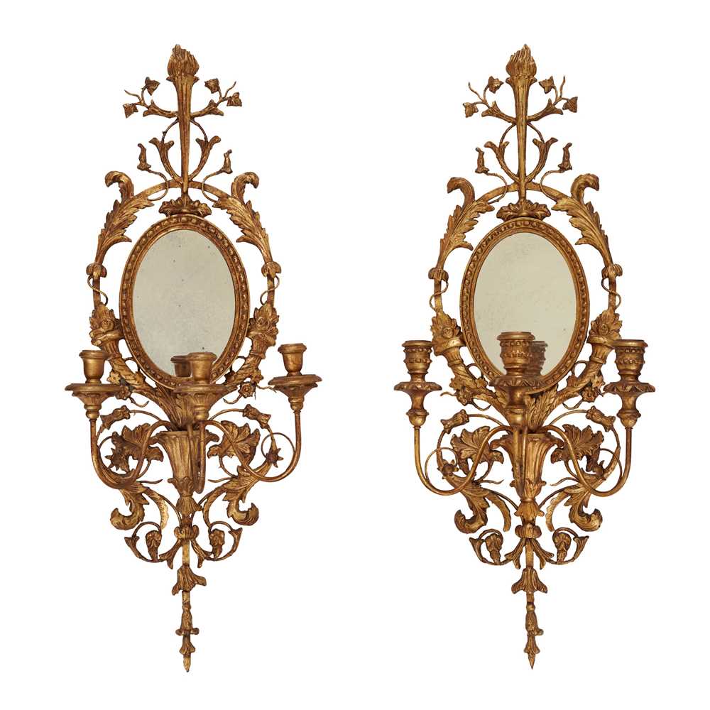 PAIR OF NEOCLASSICAL STYLE GILTWOOD 2cd43f