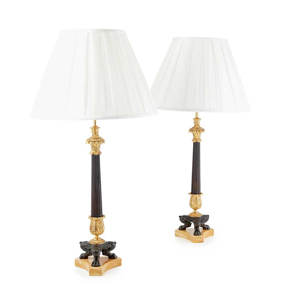 PAIR OF REGENCY PATINATED AND GILT 2cd481