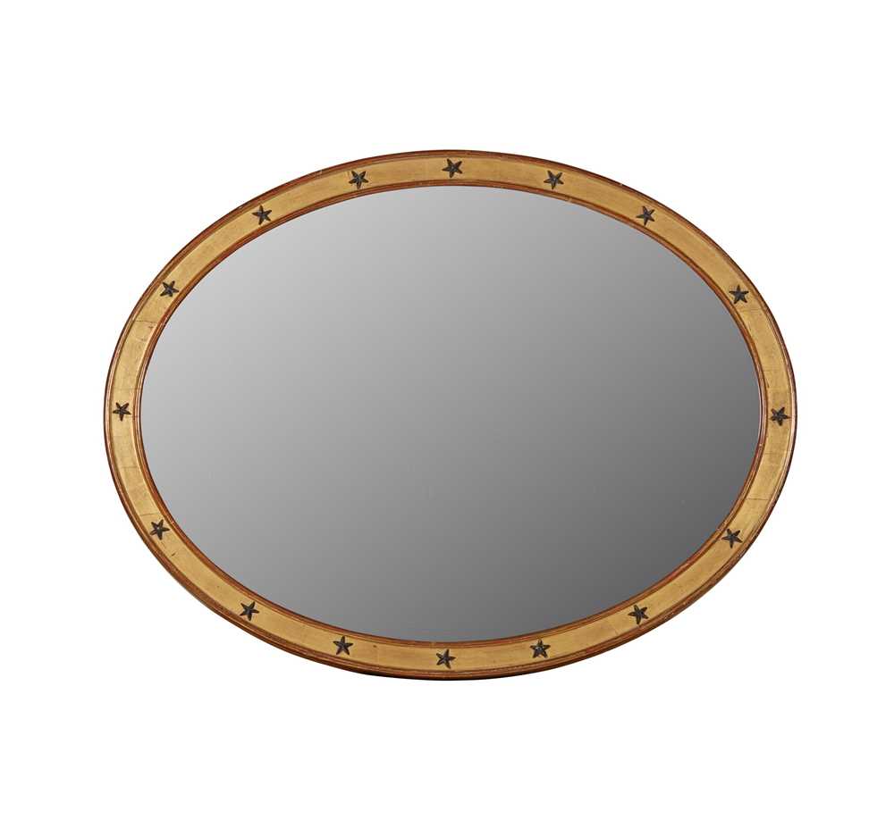 REGENCY OVAL GILT WOOD AND EBONISED 2cd48a