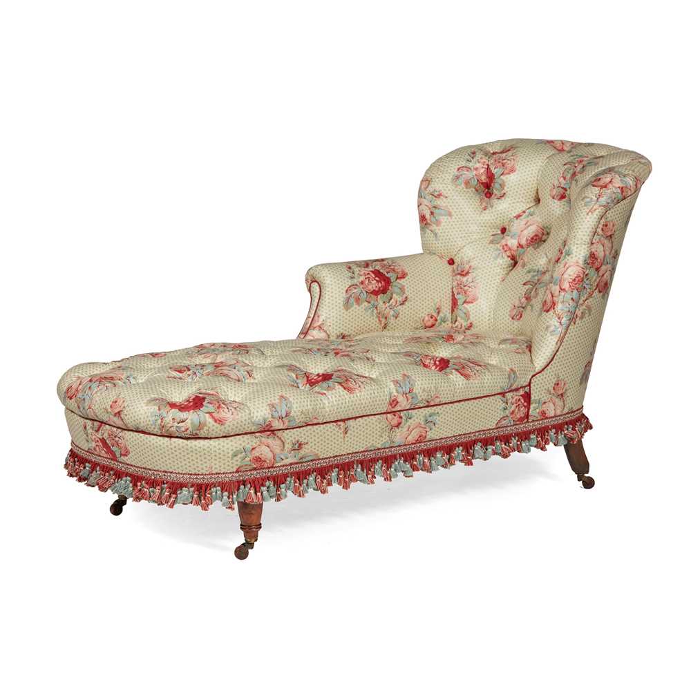 VICTORIAN BUTTON UPHOLSTERED CHAISE 2cd4c9