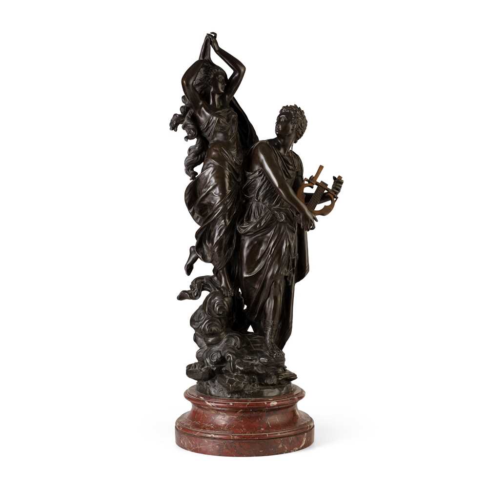 LARGE FRENCH BRONZE FIGURE GROUP,