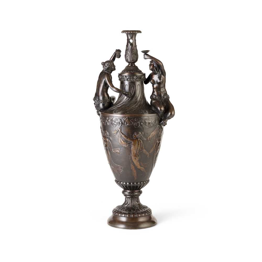 FRENCH BRONZE BACCHANALIAN URN 2cd574