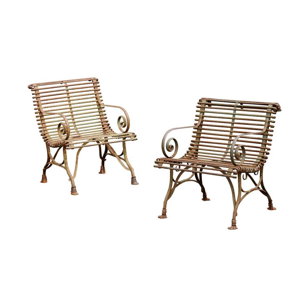 MATCHED PAIR OF ARRAS WROUGHT IRON 2cd5cb