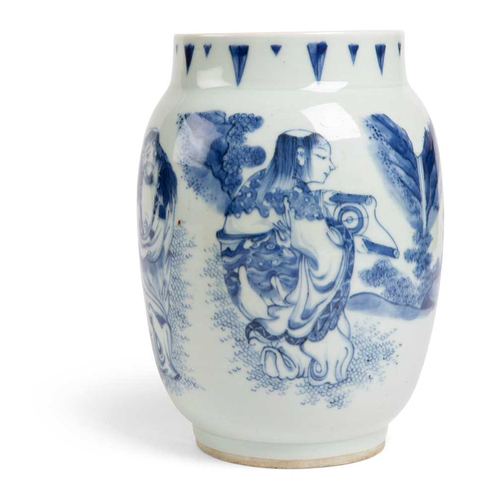BLUE AND WHITE 'IMMORTALS' VASE