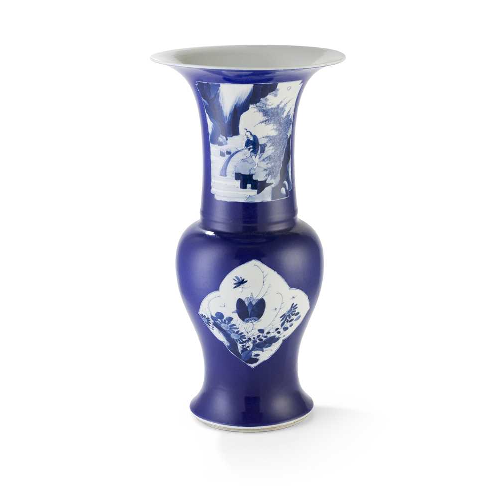 BLUE AND WHITE YEN YEN VASE QING 2cb5e0