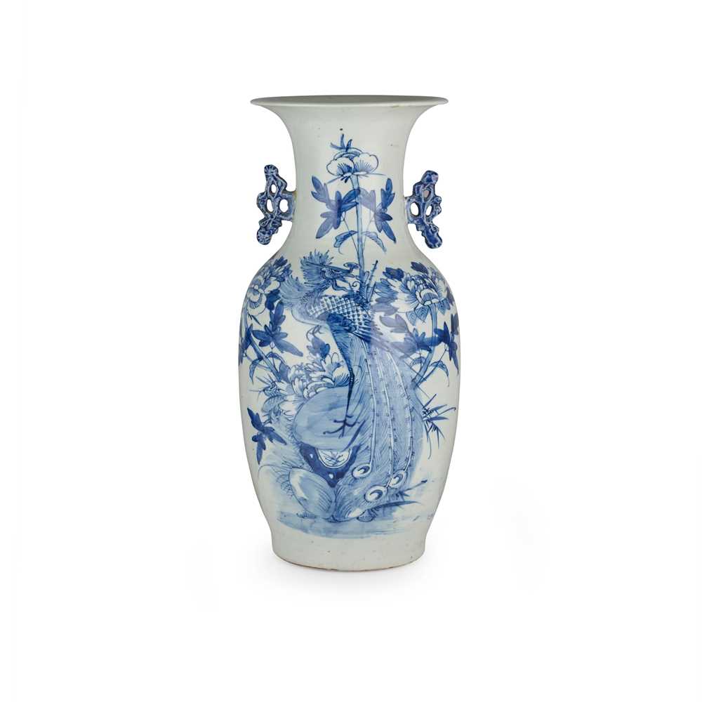 LARGE BLUE AND WHITE PHOENIX VASE
LATE