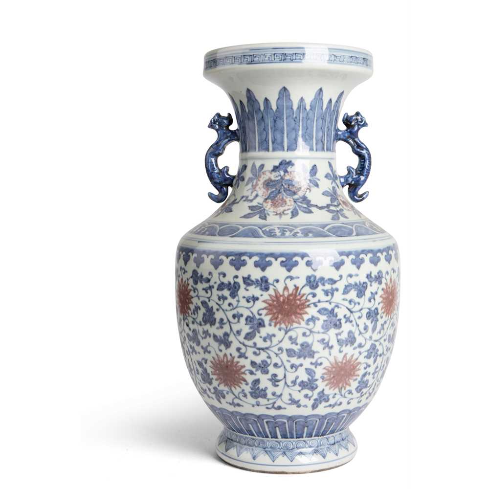 LARGE BLUE AND WHITE WITH UNDERGLAZE