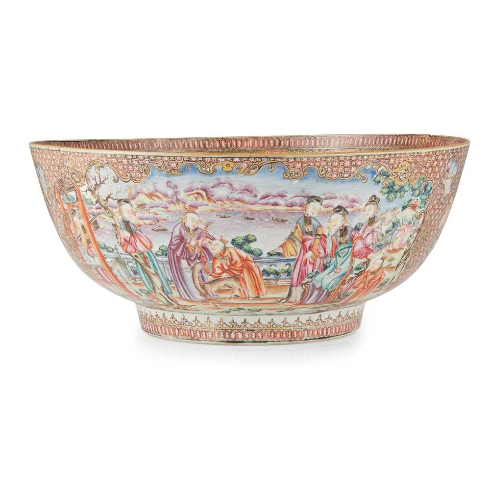 EXPORT FAMILLE ROSE PUNCH BOWL QING 2cb62c