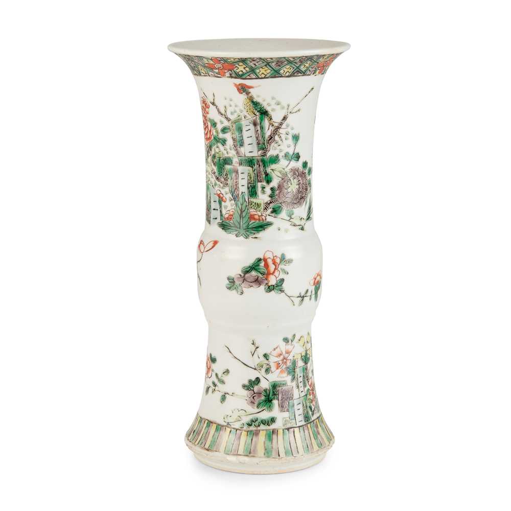 FAMILLE VERTE GU VASE QING DYNASTY  2cb64e