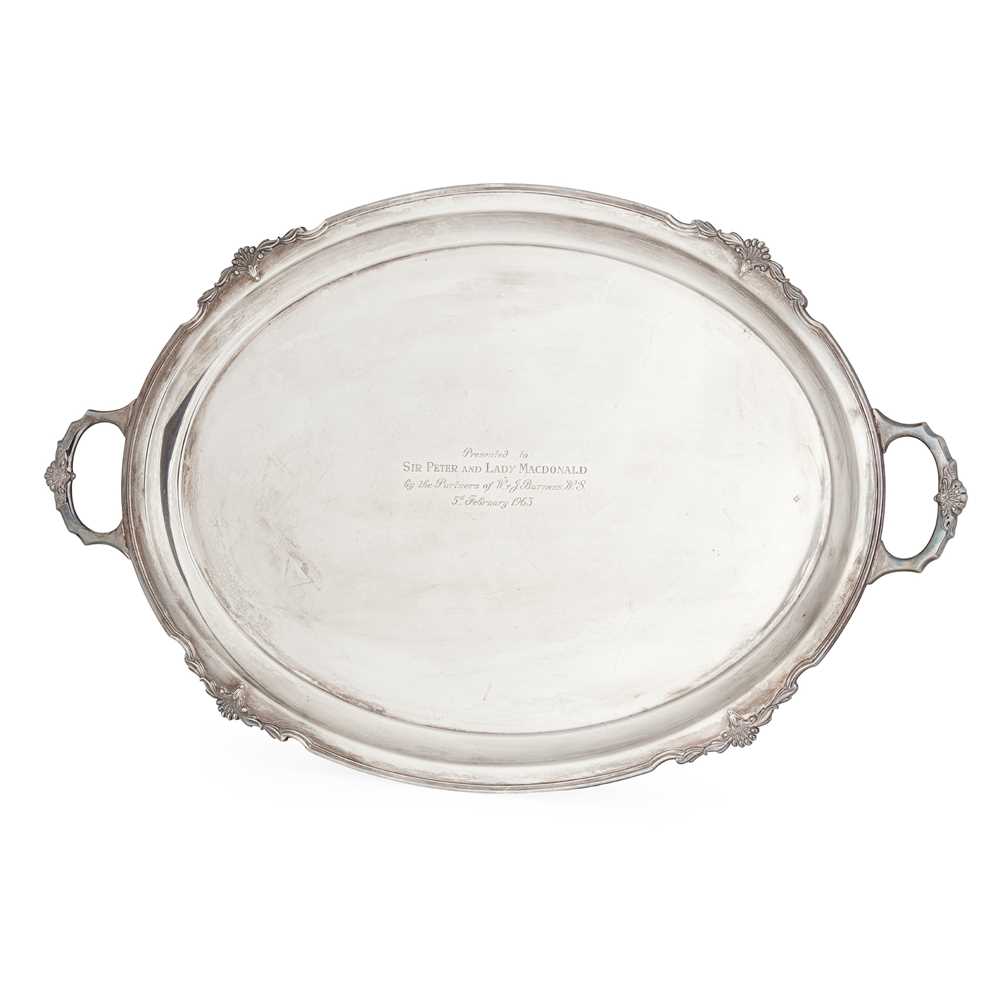 A 1950S TWIN-HANDLED TRAY Cooper