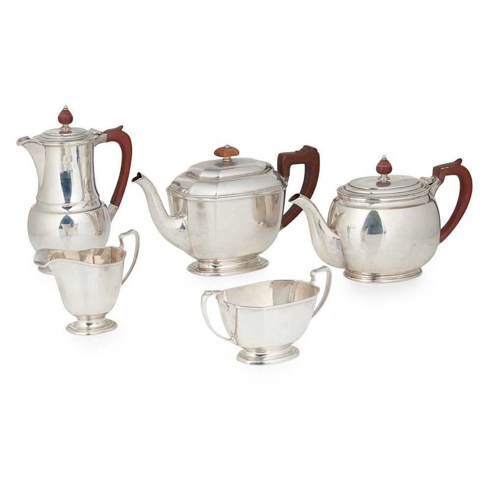 A MATCHED 1930S THREE-PIECE TEA SERVICE