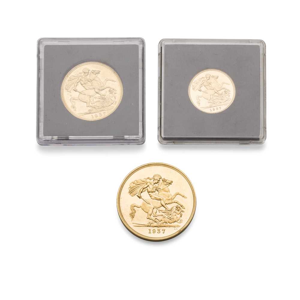 A 1937 GOLD PROOF 5 2 AND 2cb810