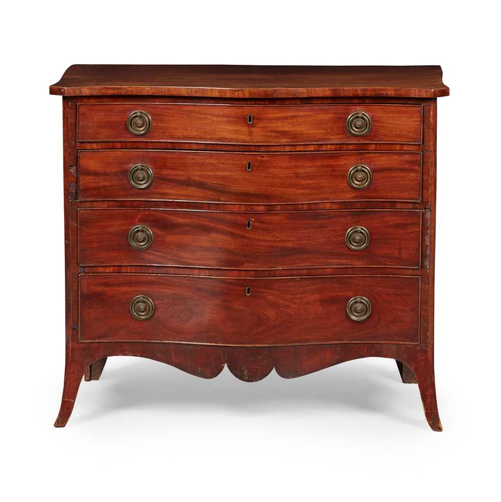 LATE GEORGE III MAHOGANY SERPENTINE 2cb9f1