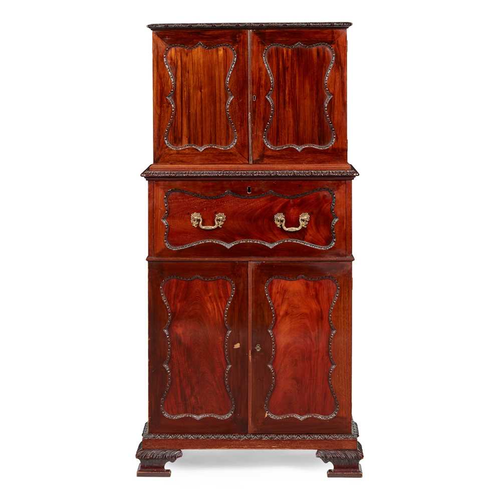 CHIPPENDALE STYLE MAHOGANY BUREAU 2cb9f8