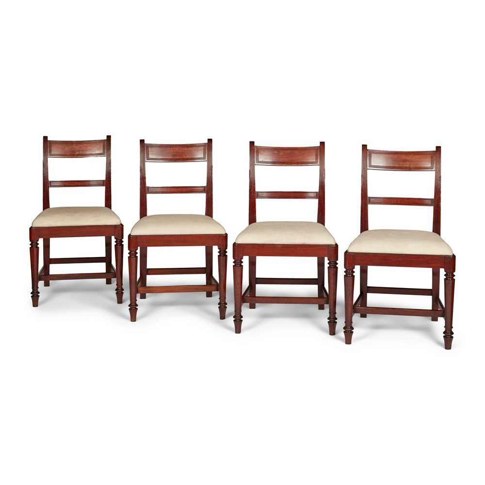 SET OF FOUR REGENCY MAHOGANY SIDE