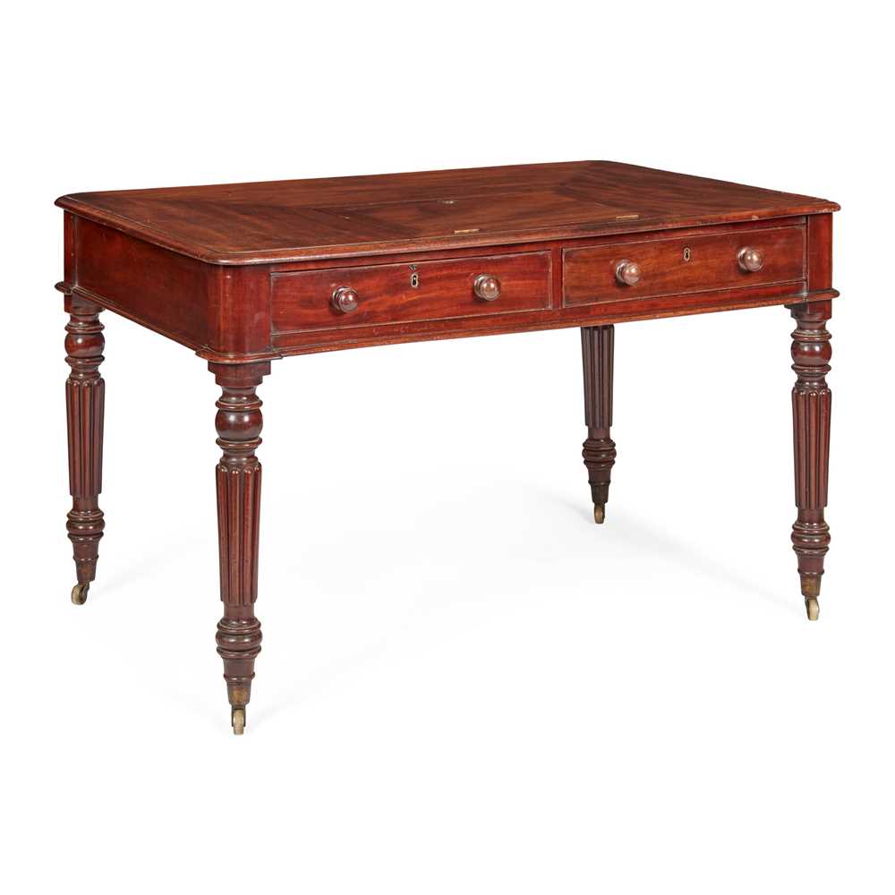 WILLIAM IV MAHOGANY LIBRARY TABLE,