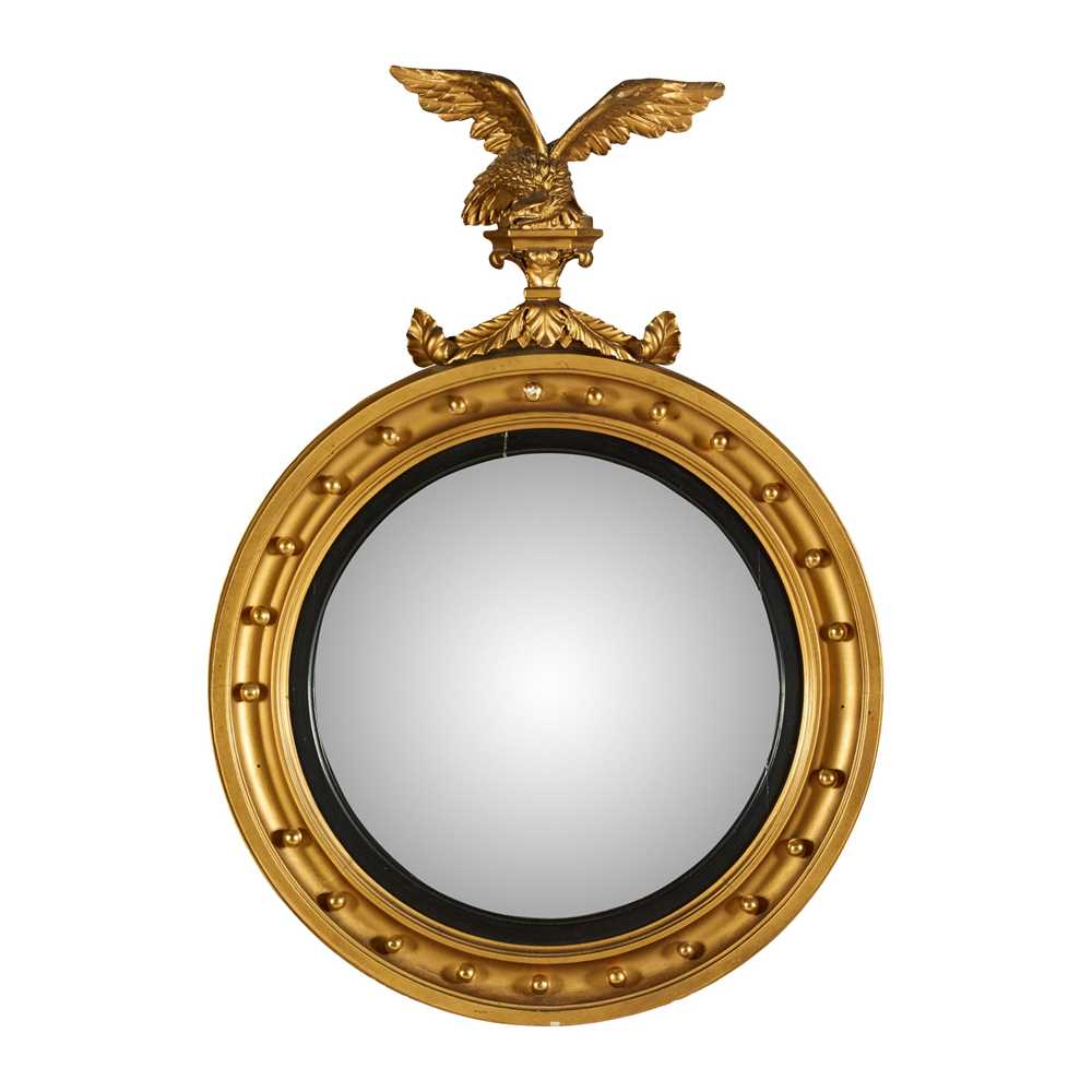 REGENCY GILTWOOD CONVEX MIRROR EARLY 2cba3a