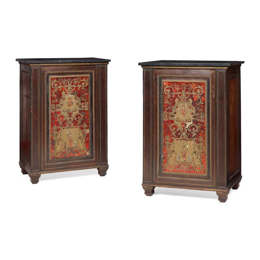 Y PAIR OF FRENCH BOULLE MARQUETRY