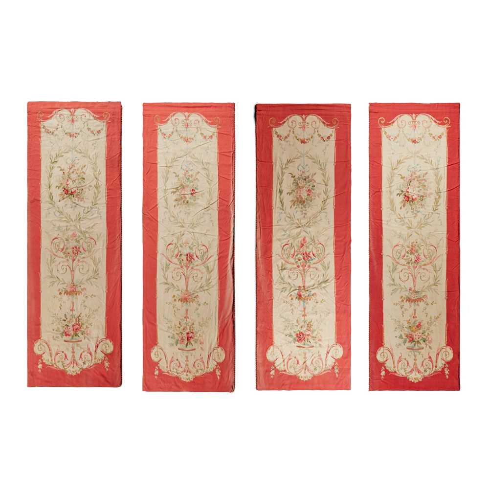 SET OF FOUR FRENCH AUBUSSON TAPESTRY 2cbaca