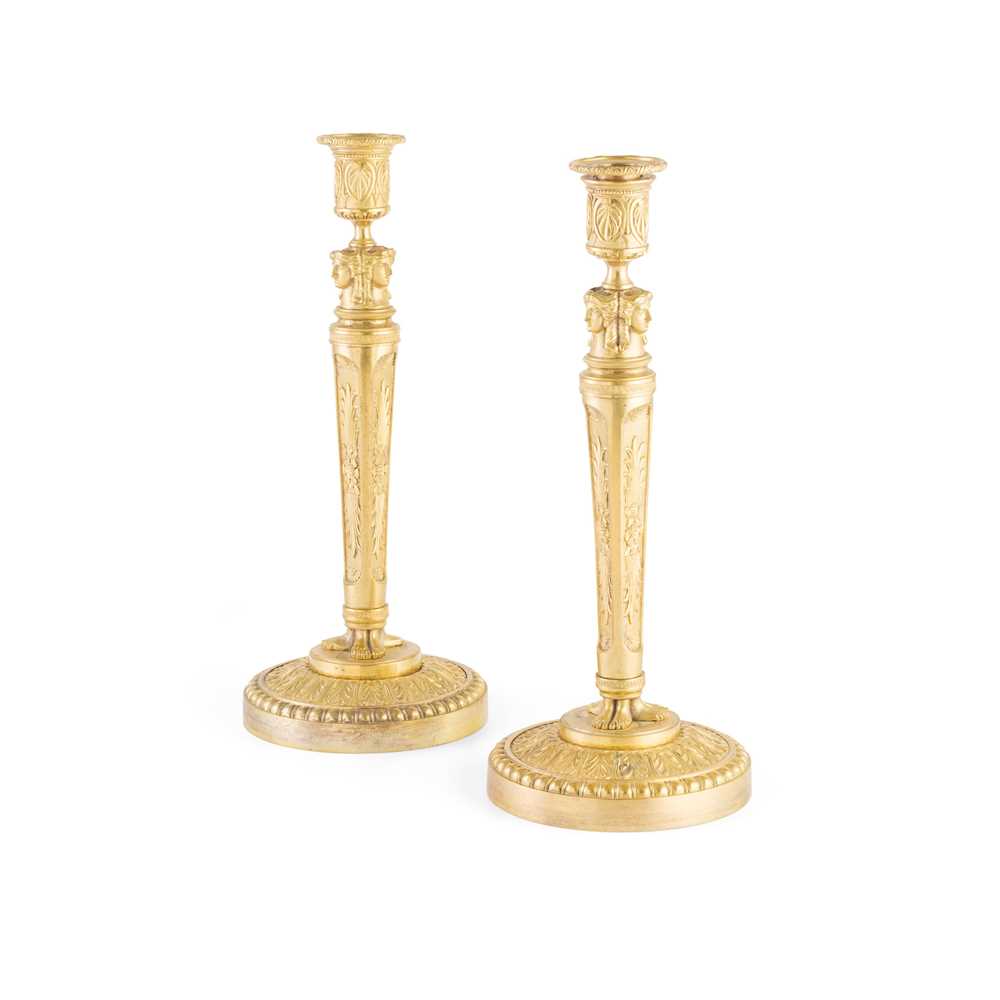 PAIR OF FRENCH EMPIRE GILT BRONZE