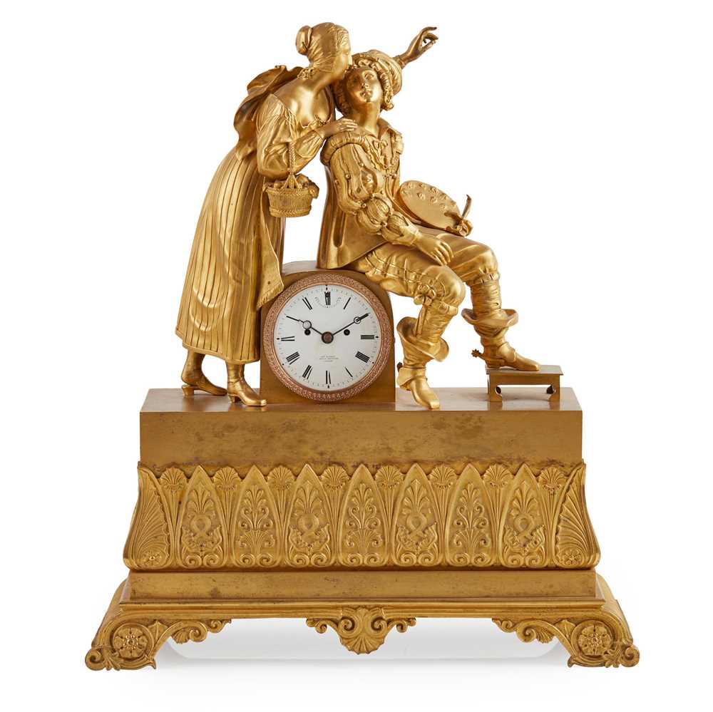 FRENCH EMPIRE GILT BRONZE MANTEL 2cbad7