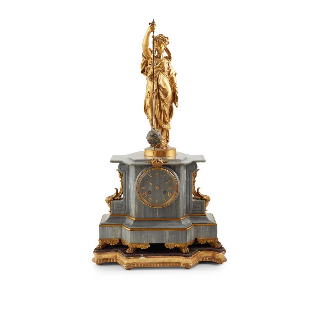 FRENCH GILT BRONZE AND MARBLE ROTARY 2cbae1