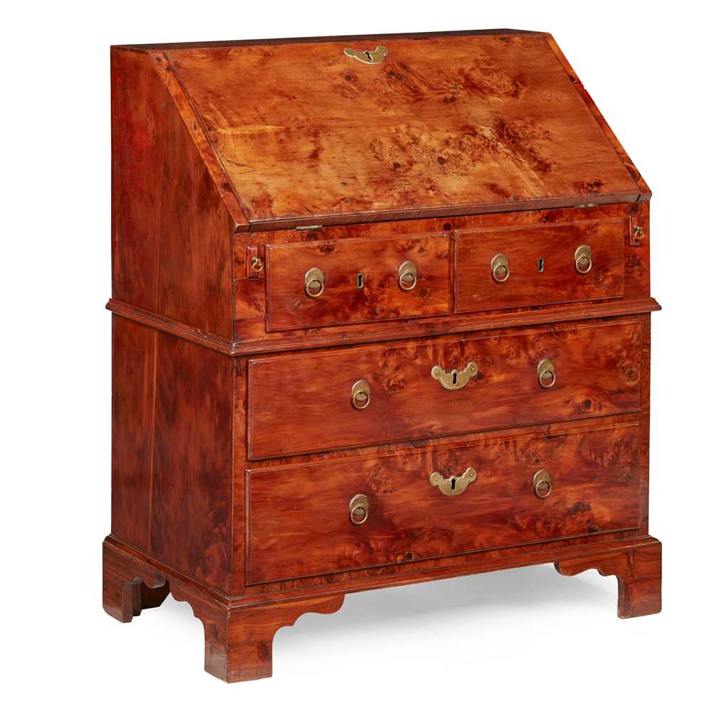 RARE GEORGE II YEW WOOD BUREAU
18TH