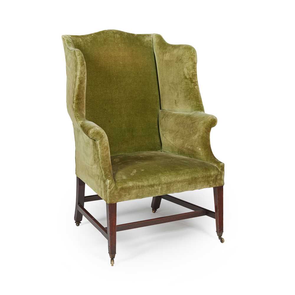 GEORGE III MAHOGANY WING ARMCHAIR LATE 2cbc5a