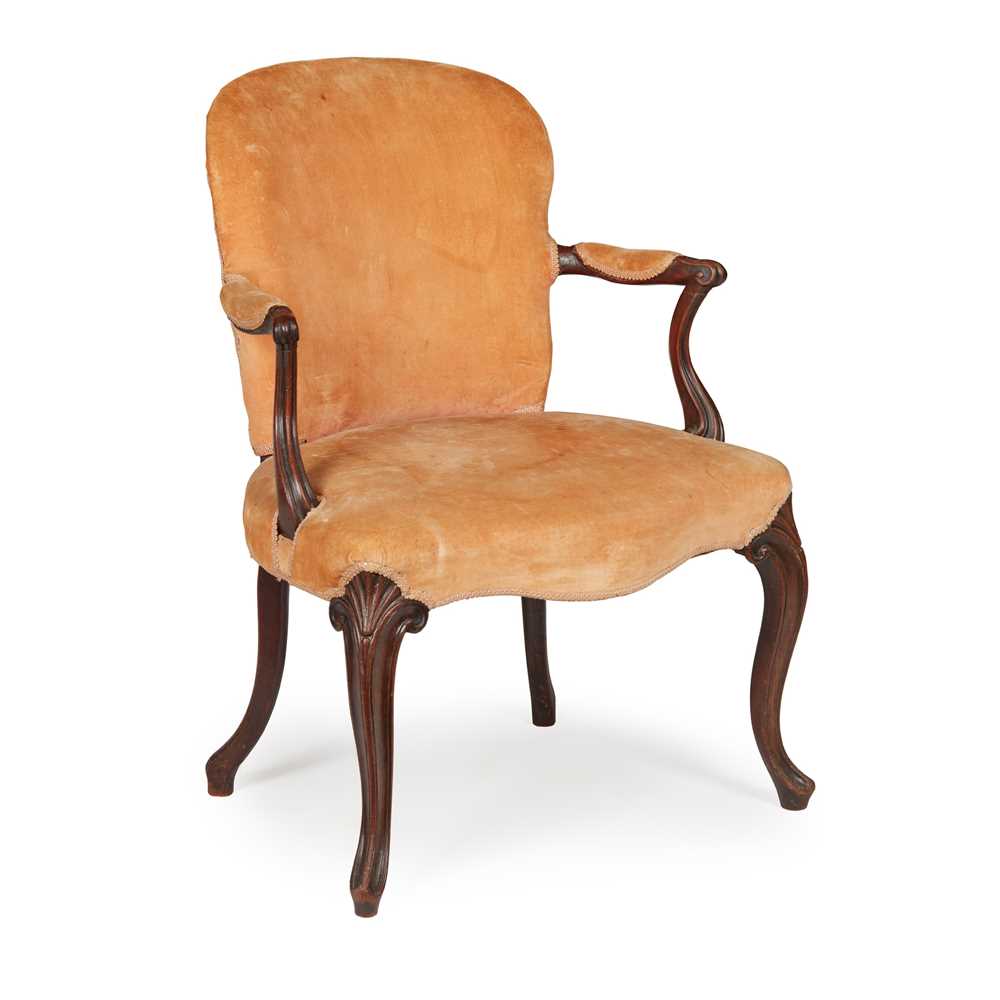 GEORGE III MAHOGANY ARMCHAIR 18TH 2cbc92