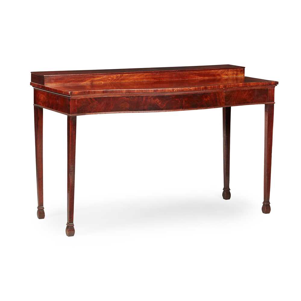 GEORGE III MAHOGANY SERPENTINE