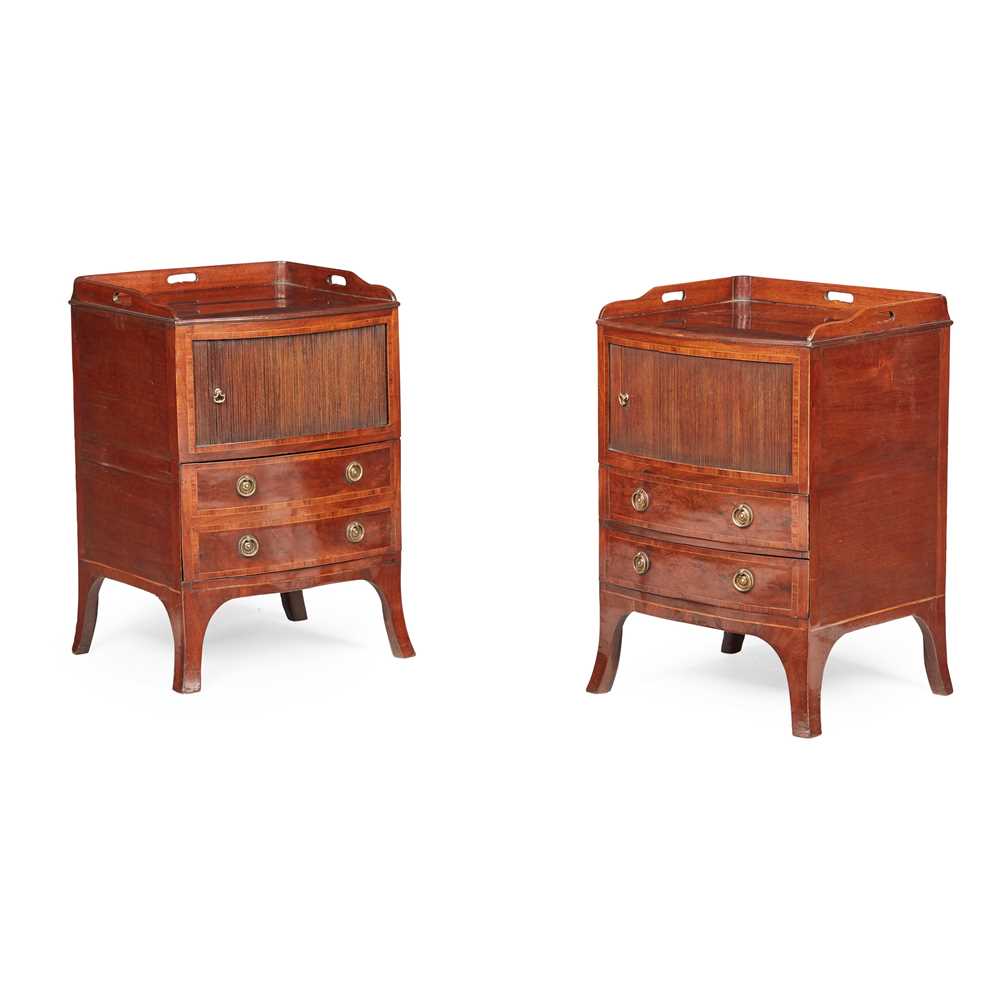 PAIR OF GEORGE III MAHOGANY BEDSIDE 2cbc95