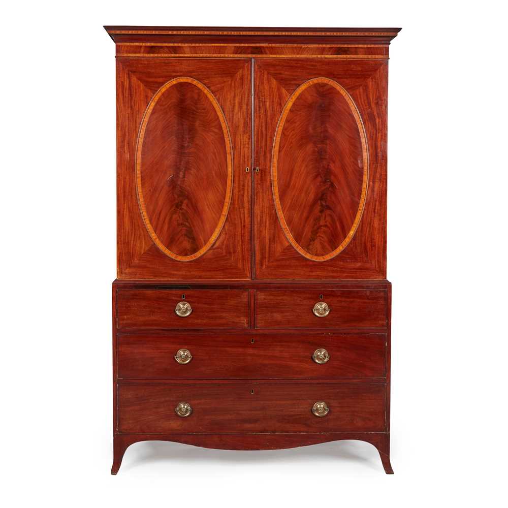 GEORGIAN STYLE MAHOGANY AND SATINWOOD 2cbca5