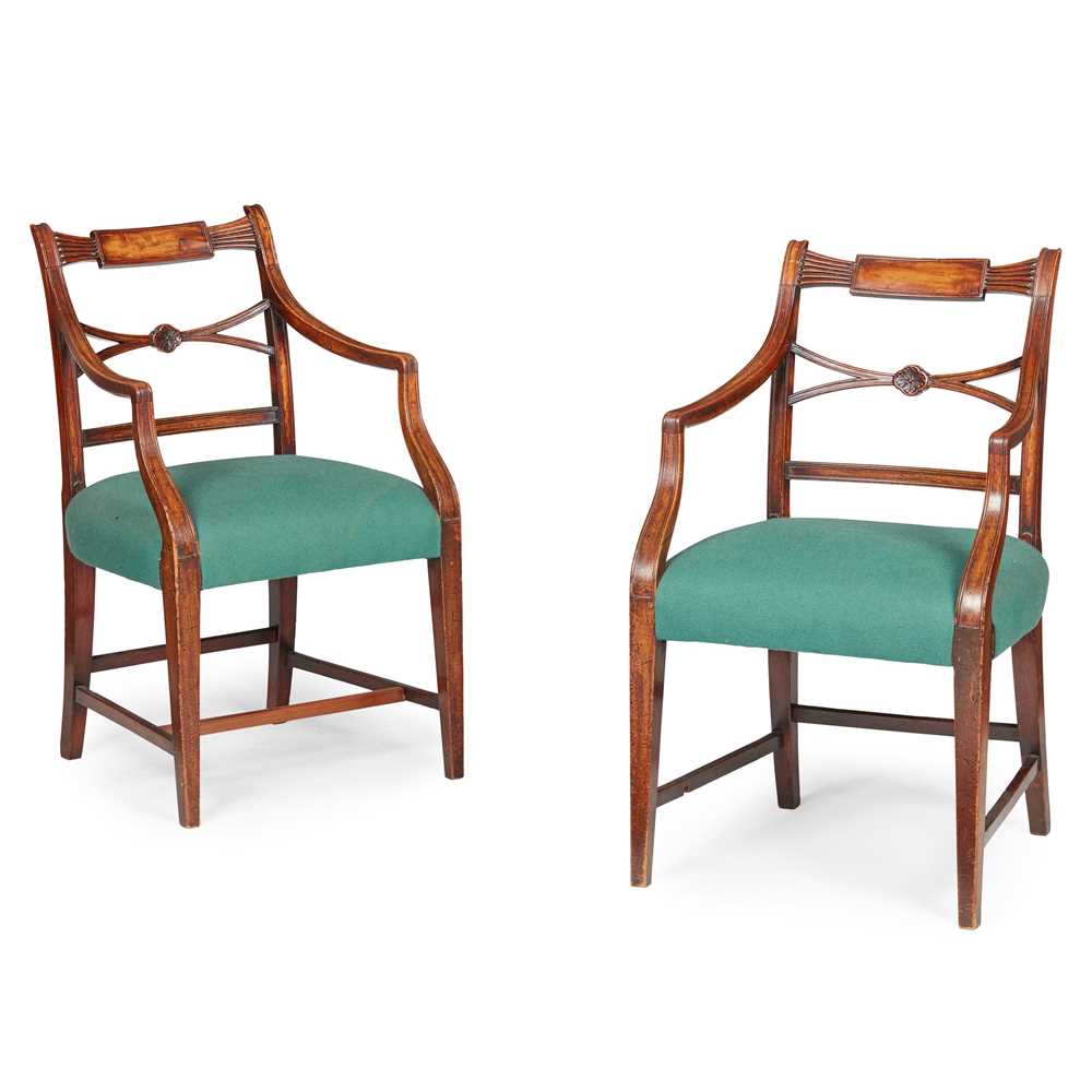 PAIR OF REGENCY MAHOGANY ARMCHAIRS EARLY 2cbcd7