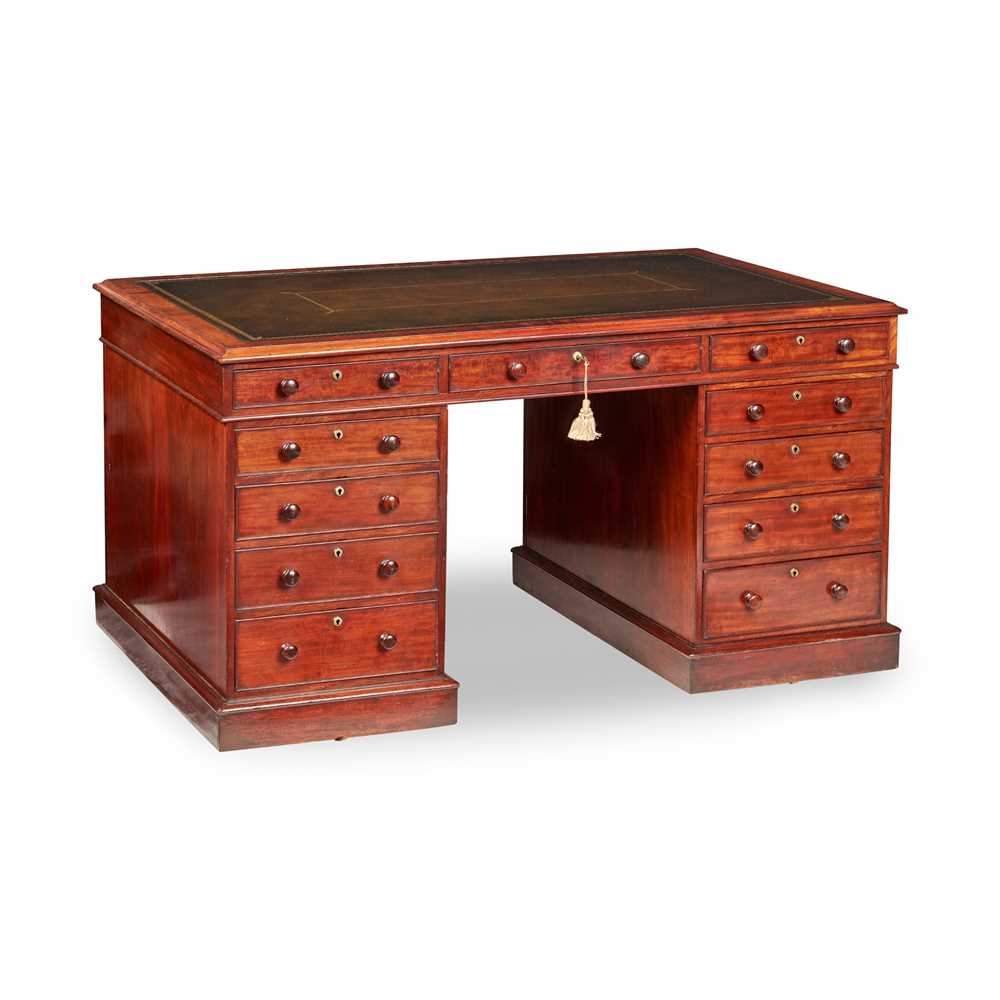 REGENCY MAHOGANY PARTNER S DESK EARLY 2cbcd8