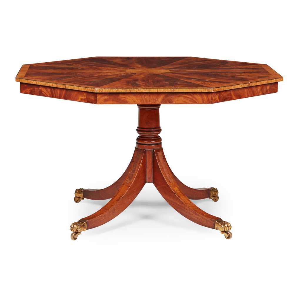 REGENCY STYLE MAHOGANY OCTAGONAL