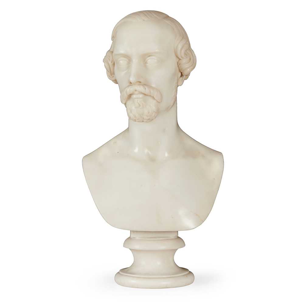 WHITE STATUARY MARBLE BUST OF A 2cbd1b