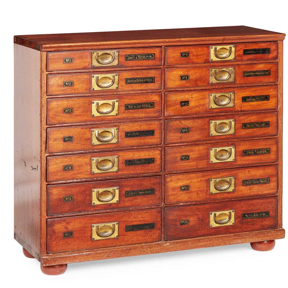 LATE VICTORIAN MAHOGANY HABERDASHERY