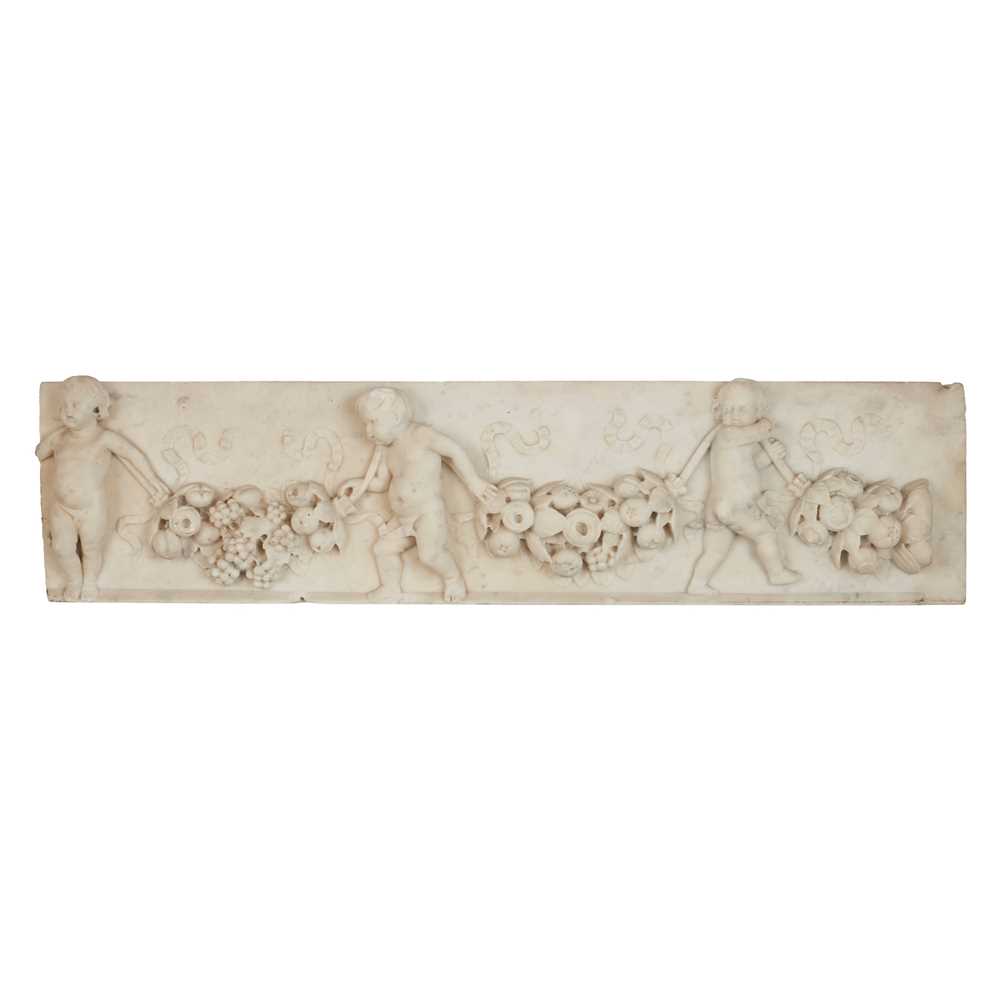 CARVED WHITE MARBLE FRIEZE
LATE