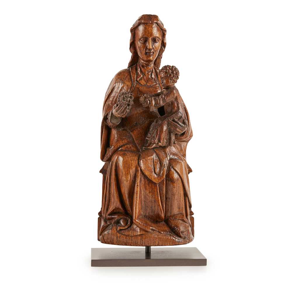 NORTHERN EUROPEAN CARVED OAK MADONNA 2cbd71