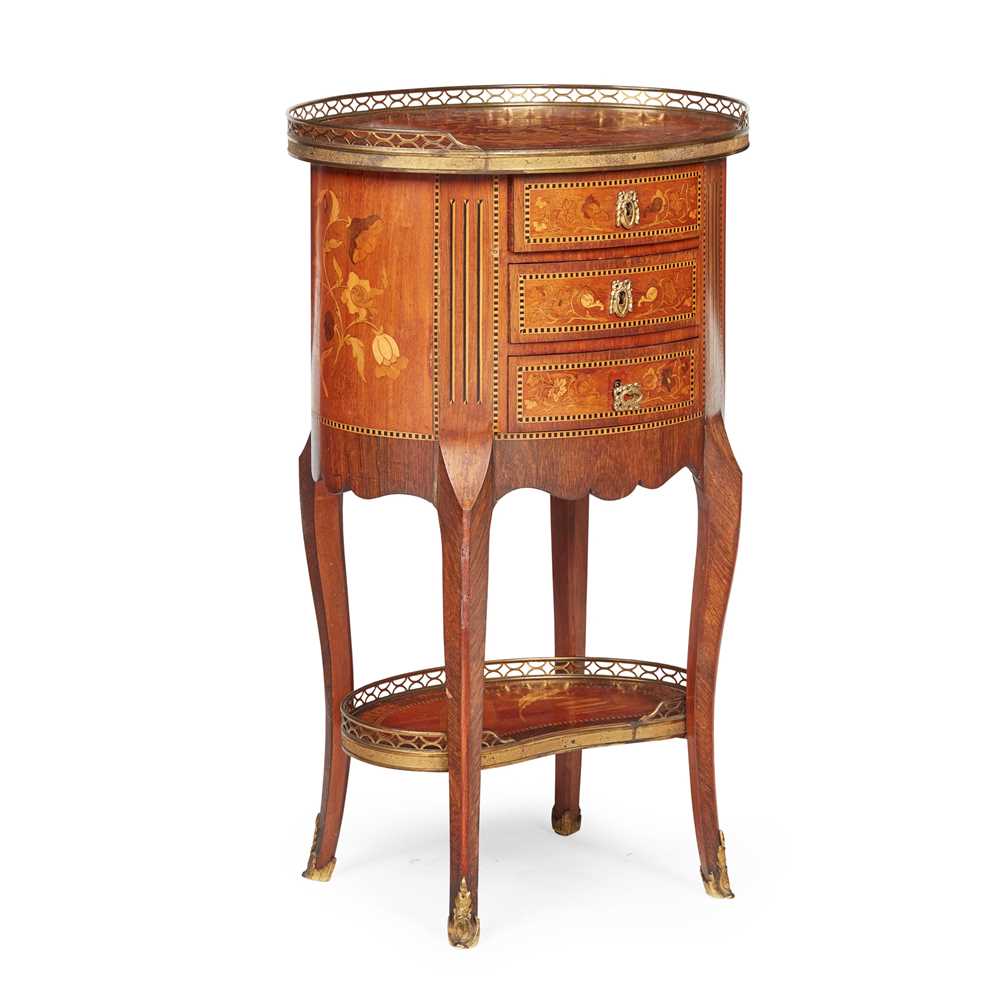 FRENCH KINGWOOD AND MARQUETRY CHIFFONNIÈRE,