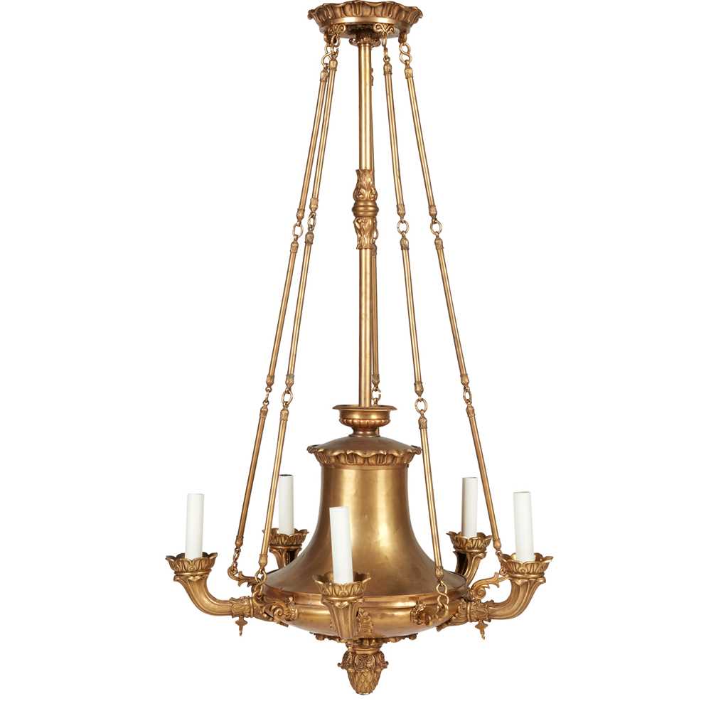 EMPIRE STYLE BRASS CHANDELIER LATE 2cbdac