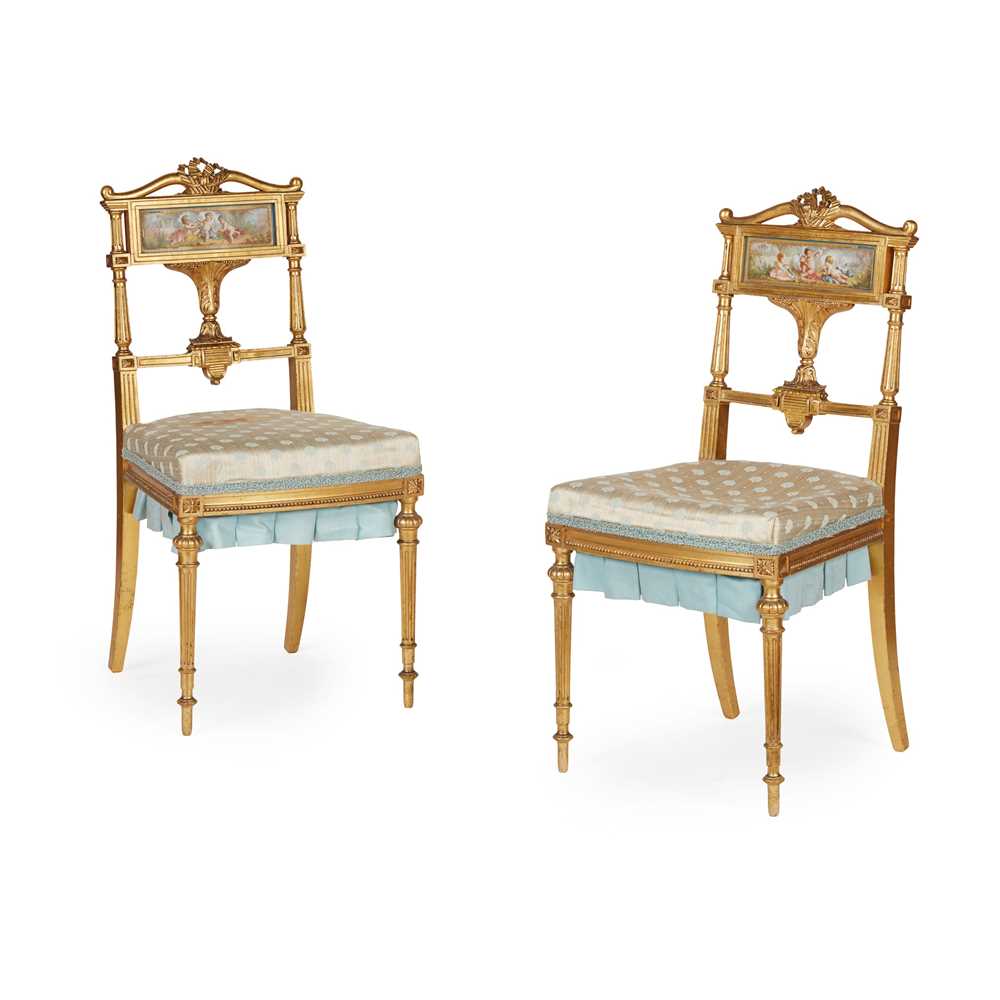 PAIR OF FRENCH GILTWOOD PORCELAIN 2cbdb6