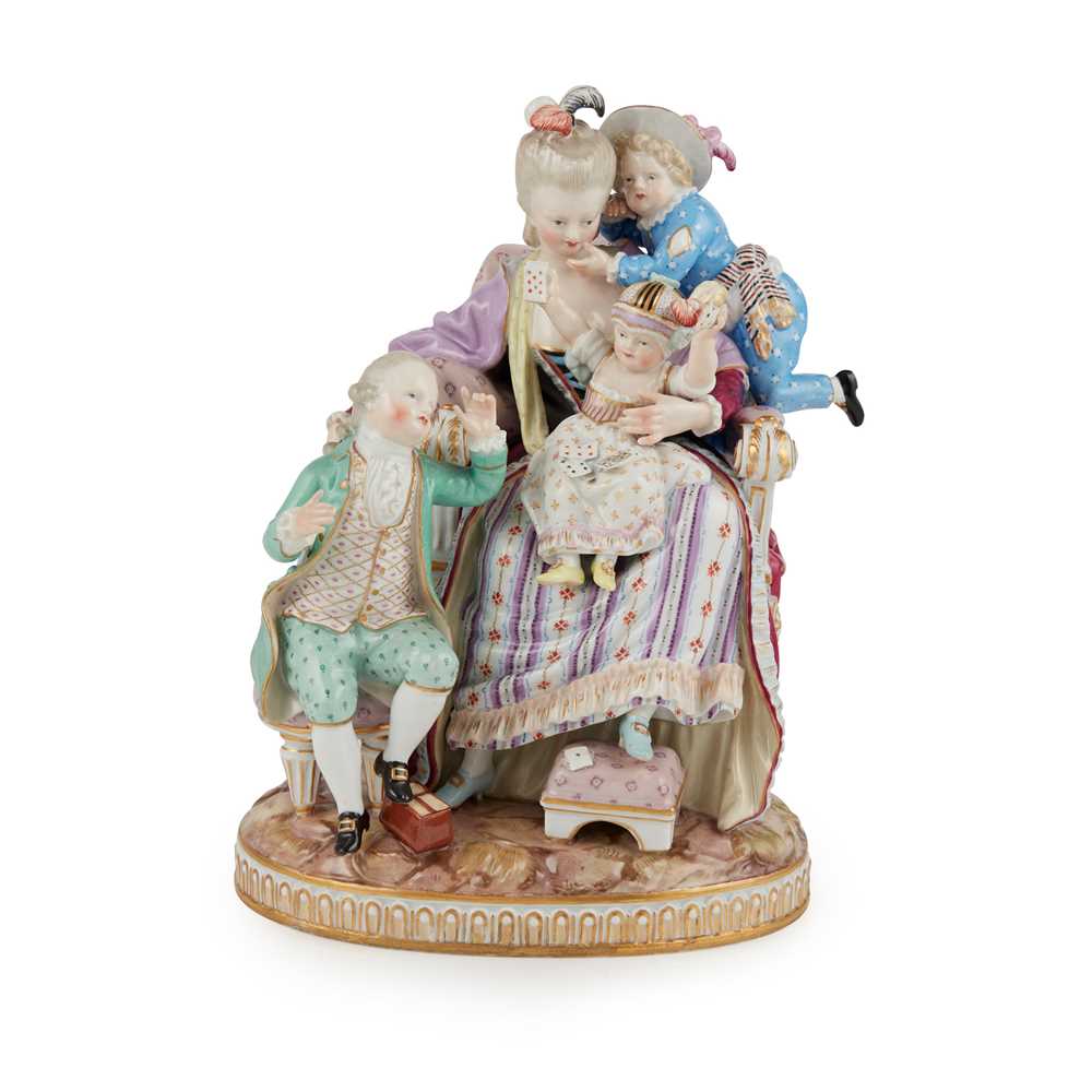 MEISSEN FIGURE GROUP, THE GOOD MOTHER
LATE