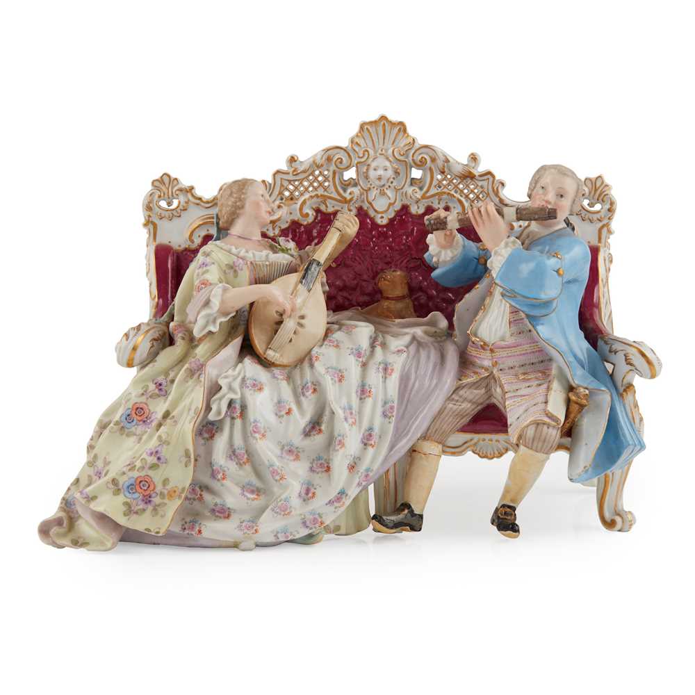 MEISSEN PORCELAIN FIGURAL GROUP OF TWO